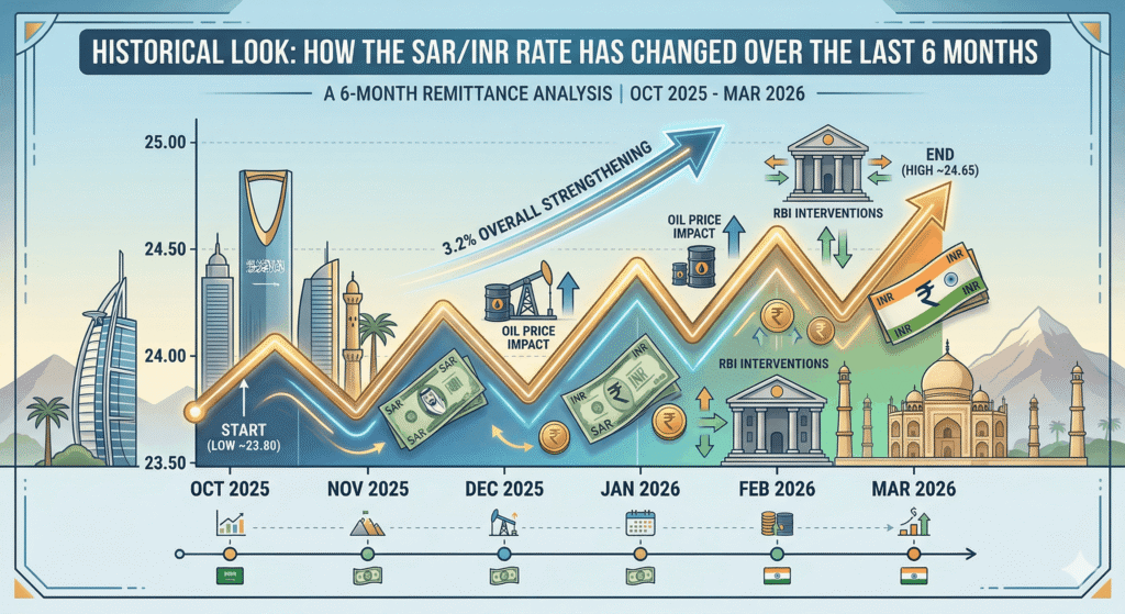 Historical Look: How the SAR/INR Rate Has Changed Over the Last 6 Months